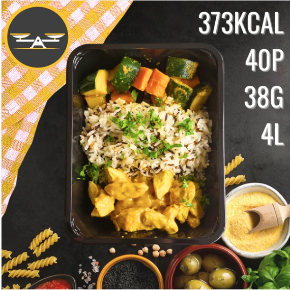 Poulet au Curry Doux - Riz Sauvage - Légumes Wok Nutricore Nutrition®